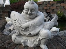 Tuinbeelden ,Boeddha met Koi