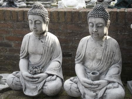 Tuinbeelden ,Boeddha met Koi - 5