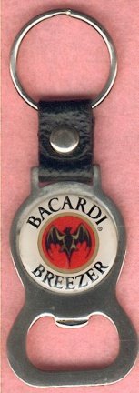 Bacardi-Breezer sleutelhanger/flesopener in geglazuurd metaal