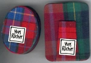 Yves Rocher: mini-fotolijst + (pillen)doosje in tartan textiel-decor - 3
