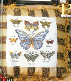 borduurpatroon 3389 kussen met vlinders