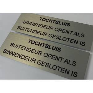 Bedrijfsnaamborden, bedrijfsnaamplaten, bedrijfsbordjes, liftborden, pictogrammen Naamplaatprint.nl - 5