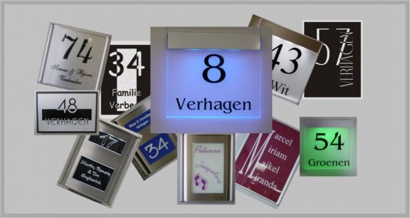 Bedrijfsnaamborden, bedrijfsnaamplaten, bedrijfsbordjes, liftborden, pictogrammen Naamplaatprint.nl - 8