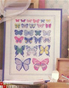 borduurpatroon 3397 schilderijtje met vlinders - 1
