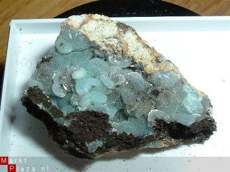 #13 Hemimorfiet Geode Hemimorphite Geode Kiezelzinkerts - 1