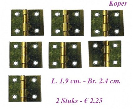 === Klokkast scharniertjes = gebruikt === 27273 - 1