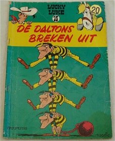 Strip Boek, LUCKY LUKE, De Daltons Breken Uit, Nummer 15, Dupuis, 1977.