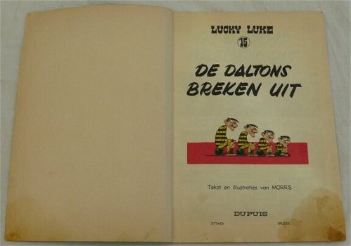 Strip Boek, LUCKY LUKE, De Daltons Breken Uit, Nummer 15, Dupuis, 1977. - 1
