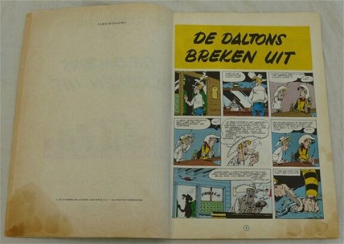 Strip Boek, LUCKY LUKE, De Daltons Breken Uit, Nummer 15, Dupuis, 1977. - 2