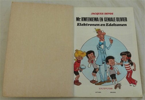 Strip Boek, Mr.Kweeniewa en Geniale Olivier, Elektronen En Edelzonen, Nummer 9, Dupuis, 1981. - 1