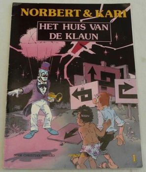 Strip Boek, Norbert & Kari, Het Huis Van De Klaun, Nummer 1, Arboris, 1990. - 0