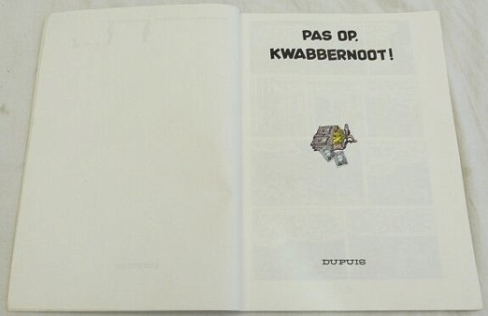 Strip Boek, Robbedoes en Kwabbernoot, Pas Op Kwabbernoot, Nummer 8, Dupuis, 1970. - 2