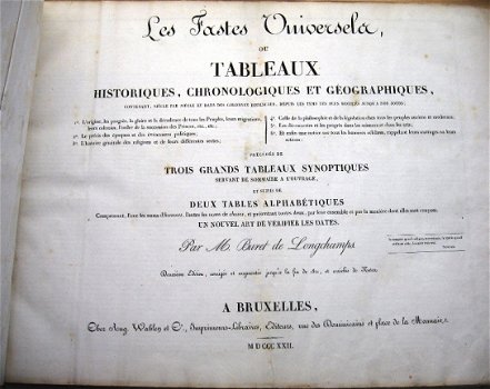 Les Fastes Universels 1822 Tableaux Historiques - Longchamps - 1