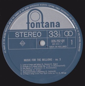Music For The Millions nr 3 vinyl Dutch classical - 4