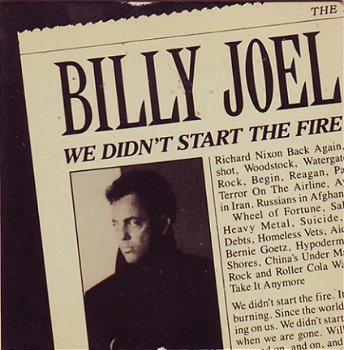 Billy Joel - We Didn't Start The Fire 3 Track CDSingle - 1