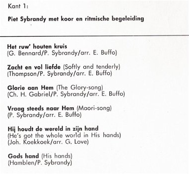 Piet Sybrandy ‎– Het Ruw' Houten Kruis -LP Vinyl - 2