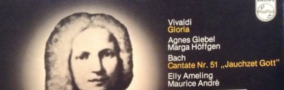 Vivaldi -Gloria & Bach Cantate BWV 51 - Elly Ameling e.a.-classical vinyl LP - 1