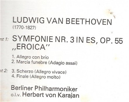 Beethoven/ Eroica (symphony nr.3) Berliner/Karajan-classical vinyl LP - 2
