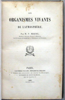Les Organismes De l'Atmosphère 1883 Miquel - 4