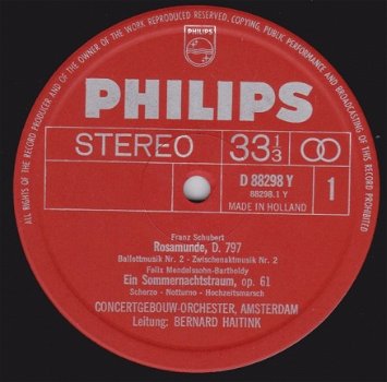 Bernard Haitink, Concertgebouworkest ‎– Concert Voor U - classical vinyl LP sixties - 3