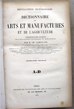 Dictionnaire des Art & Manufactures et de l'Agriculture 1881 - 3