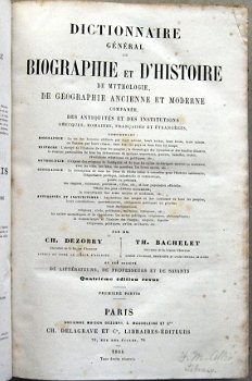 Dictionnaire de Biographie et d'Histoire de Mythologie 1866 - 3