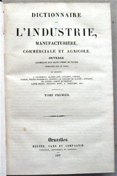 Dictionnaire de l'Industrie, Manufacturiere etc 1837 Brussel - 4