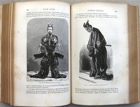 Les Races Humaines 1873 Figuier - 8 chromolithografieën - 4