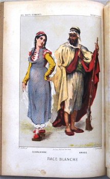 Les Races Humaines 1873 Figuier - 8 chromolithografieën - 8