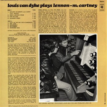 Louis van Dyke ‎– Louis van Dyke Plays Lennon-McCartney (Beatles) orgel vinyl LP - 2