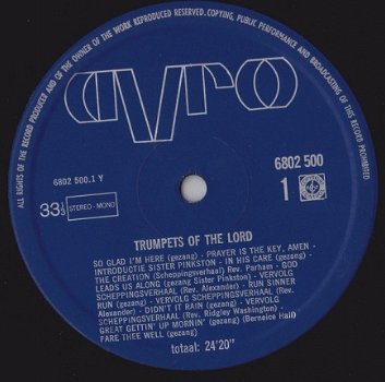 The Trumpets Of The Lord _Avro TV uitzending 1969 -vinyl LP - 4