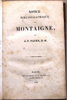 Payen 1837-1856 Michel Montaigne - Verzameling werken - 3