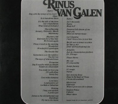 Rinus Van Galen Combo ‎– Cocktail International - JAZZ Victor Kaihatu ea LP - 2
