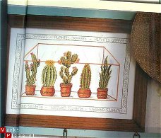 borduurpatroon 3467 schilderij met cactussen