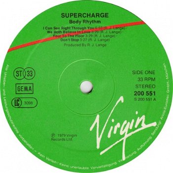 Supercharge ‎– Body Rhythm -Electronic Disco Vinyl LP NEVER PLAYED!!! - 3