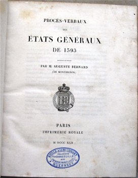 Proces-Verbaux des États-Généraux de 1593 1842 Bernard - 3