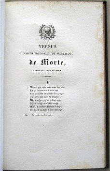 Vers Sur la Mort 1835 Necrologie 13e eeuw Frankrijk