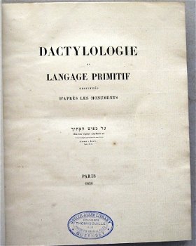 Dactylologie et Langage Primitif 1850 Barrois - 61 platen - 4