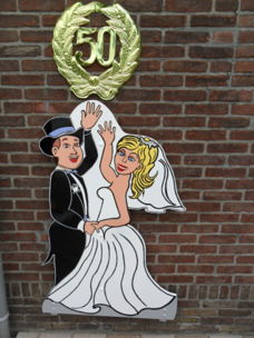 Feestbord voor huwelijk, jubileum of bruiloft enz