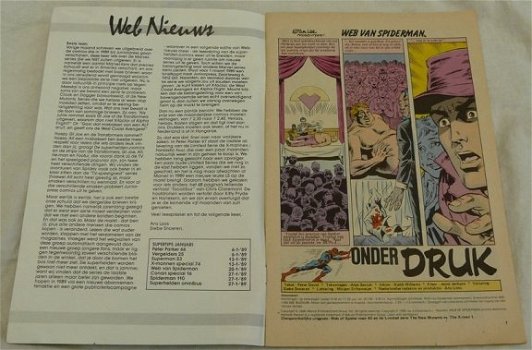 Strip Boek / Comic Book, Marvel, Web Van Spiderman, Nummer 27, Deel 3, Junior Press, 1988. - 1