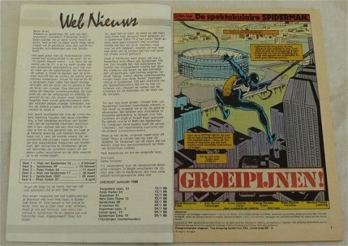 Strip Boek / Comic Book, Marvel, De Spektakulaire Spiderman, Nummer 98, Junior Press, 1988. - 1