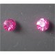 Donker roze strass oorbellen 4 mm bij Stichting Superwens! - 1 - Thumbnail