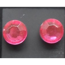Roze Strass oorbellen - rondjes bij Stichting Superwens!