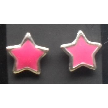 Roze sterren oorbellen bij Stichting Superwens! - 1