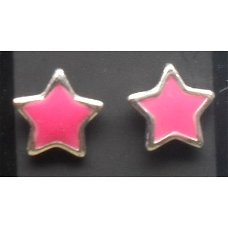 Roze sterren oorbellen bij Stichting Superwens!