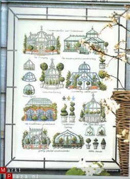 borduurpatroon 3481 schilderij met greenhouses - 1