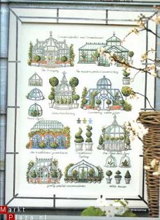 borduurpatroon 3481 schilderij met greenhouses