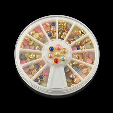 OP=OP metal pearl stud multicolor wheel