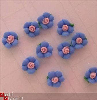 120 Keramiek Flowers bloemen strass nail art gel Acryl wiel - 1