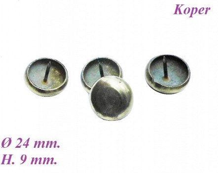 === 4 Klokstel pootjes = koper = oud === 27488 - 1